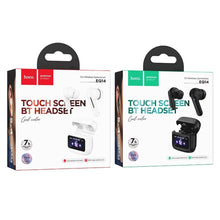 Заредете изображение във визуализатора на галерията – HOCO wireless earphones bluetooth with touch screen TWS EQ14 white

