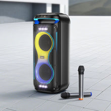 Заредете изображение във визуализатора на галерията – HOCO speaker bluetooth + 2 x wireless microphones HA13 Pro black
