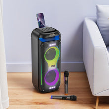 Заредете изображение във визуализатора на галерията – HOCO speaker bluetooth + 2 x wireless microphones HA13 Pro black
