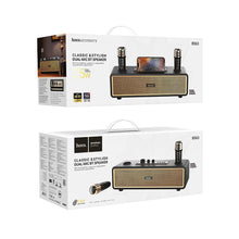 Заредете изображение във визуализатора на галерията – HOCO speaker bluetooth + 2 x wireless microphones BS63 black
