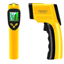 Заредете изображение във визуализатора на галерията – Non-contact infrared laser thermometer pyrometer RC-K-1397 yellow black
