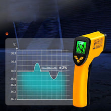 Заредете изображение във визуализатора на галерията – Non-contact infrared laser thermometer pyrometer RC-K-1397 yellow black
