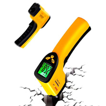 Заредете изображение във визуализатора на галерията – Non-contact infrared laser thermometer pyrometer RC-K-1397 yellow black
