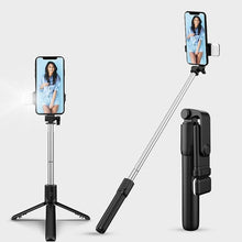 Заредете изображение във визуализатора на галерията – Selfie stick with wireless remote control tripod R1S black

