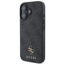 Заредете изображение във визуализатора на галерията – GUESS case for IPHONE 16 comaptible with MagSafe GUHMP16SP4SM4MK (PU 4G Small and Classic) black
