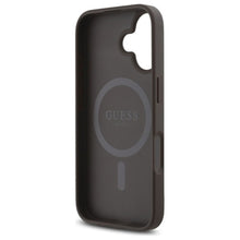 Заредете изображение във визуализатора на галерията – GUESS case for IPHONE 16 comaptible with MagSafe GUHMP16SP4SM4MW (PU 4G Small and Classic) brown
