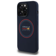 Заредете изображение във визуализатора на галерията – REDBULL case for IPHONE 14 Pro compatible with MagSafe RBHMP14L24SIILVR (Silicone red Ring) navy
