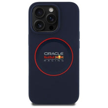 Заредете изображение във визуализатора на галерията – REDBULL case for IPHONE 14 Pro compatible with MagSafe RBHMP14L24SIILVR (Silicone red Ring) navy
