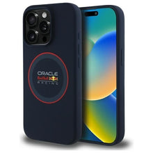 Заредете изображение във визуализатора на галерията – Гръб RED BULL за IPHONE 15 Pro compatible with MgaSafe RBHMP15L24SIILVR (Silicone red Ring) тъмно син
