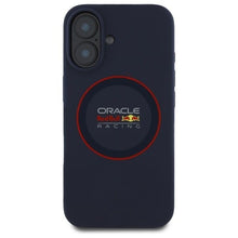 Заредете изображение във визуализатора на галерията – REDBULL case for IPHONE 16 compatible with MagSafe RBHMP16S24SIILVR (Silicone red Ring) navy
