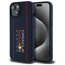 Заредете изображение във визуализатора на галерията – REDBULL case for IPHONE 15 compatible with MagSafe RBHMP15S24SIOLRV (Silicone Oversize Vertical Logo) navy
