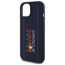 Заредете изображение във визуализатора на галерията – REDBULL case for IPHONE 15 compatible with MagSafe RBHMP15S24SIOLRV (Silicone Oversize Vertical Logo) navy
