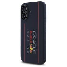 Заредете изображение във визуализатора на галерията – Гръб RED BULL за IPHONE 16 compatible with MagSafe RBHMP16S24SIOLRV (Silicone Oversize Vertical Logo) тъмно син
