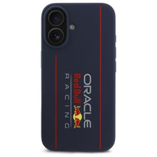Заредете изображение във визуализатора на галерията – Гръб RED BULL за IPHONE 16 compatible with MagSafe RBHMP16S24SIOLRV (Silicone Oversize Vertical Logo) тъмно син
