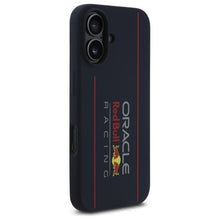Заредете изображение във визуализатора на галерията – Гръб RED BULL за IPHONE 16 compatible with MagSafe RBHMP16S24SIOLRV (Silicone Oversize Vertical Logo) тъмно син
