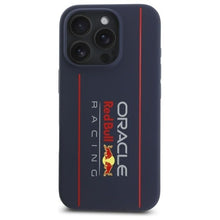 Заредете изображение във визуализатора на галерията – Гръб RED BULL за IPHONE 16 Pro compatible with MagSafe RBHMP16L24SIOLRV (Silicone Oversize Vertical Logo) тъмно син
