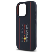 Заредете изображение във визуализатора на галерията – Гръб RED BULL за IPHONE 16 Pro compatible with MagSafe RBHMP16L24SIOLRV (Silicone Oversize Vertical Logo) тъмно син
