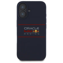 Заредете изображение във визуализатора на галерията – REDBULL case for IPHONE 16 compatible for MagSafe RBHMP16S24SIHSRV (Silicone Horizontal Centered Logo) navy
