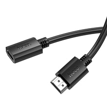 Заредете изображение във визуализатора на галерията – Кабел Hoco HDMI (male) to HDMI (female) 4K/60Hz US13 2 m черен
