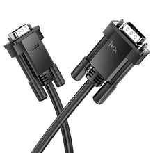 Заредете изображение във визуализатора на галерията – Кабел Hoco VGA (male) to VGA (male) HD 1080p US11 1 m черен
