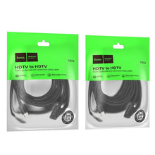 Заредете изображение във визуализатора на галерията – Кабел Hoco HDMI (male) to HDMI (female) 4K/60Hz US13 1 m черен
