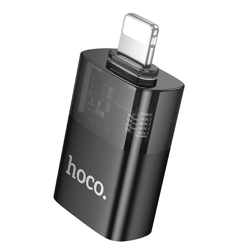 HOCO adapter OTG Lightning (male) to USB A (female) UA36 black transparent