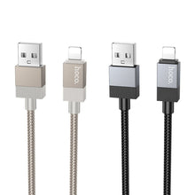 Заредете изображение във визуализатора на галерията – Кабел Hoco USB A to Lightning 2,4A X110 1 m черен
