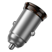 Заредете изображение във визуализатора на галерията – HOCO car charger USB A + Type C PD QC3.0 43W NZ16A metal gray
