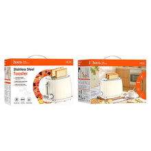Заредете изображение във визуализатора на галерията – HOCO Retro toaster 850W HE50 milky white
