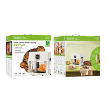 Заредете изображение във визуализатора на галерията – HOCO Air Fryer with touch screen 4,5L 1100W HE22 white
