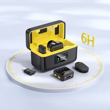 Заредете изображение във визуализатора на галерията – HOCO wireless lavalier microphone Lightning / Type C (2 in set) L17 black
