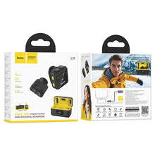Заредете изображение във визуализатора на галерията – HOCO wireless lavalier microphone Lightning / Type C (2 in set) L17 black
