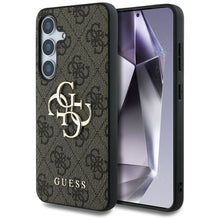 Заредете изображение във визуализатора на галерията – GUESS case for SAMSUNG S25 GUHCS25S4GMGBR (4G PU Big Logo) brown
