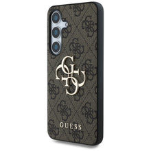 Заредете изображение във визуализатора на галерията – GUESS case for SAMSUNG S25 GUHCS25S4GMGBR (4G PU Big Logo) brown
