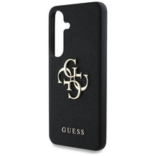 Заредете изображение във визуализатора на галерията – GUESS case for SAMSUNG S25 Plus GUHCS25MPGT4MBK (PU Grained Big 4G and Classic Logo) black
