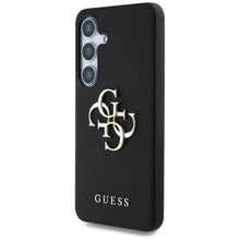 Заредете изображение във визуализатора на галерията – GUESS case for SAMSUNG S25 Plus GUHCS25MPGT4MBK (PU Grained Big 4G and Classic Logo) black
