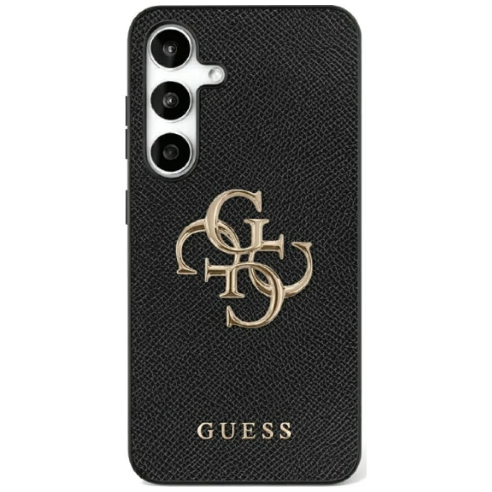 GUESS case for SAMSUNG S25 Ultra GUHCS25LPGT4MBK (PU Grained Big 4G and Classic Logo) black