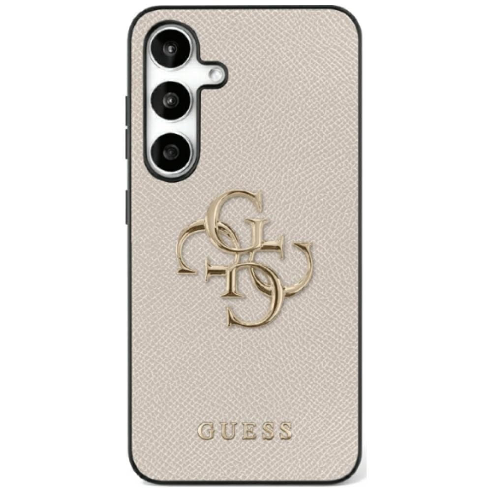 GUESS case for SAMSUNG S25 Ultra GUHCS25LPGT4MBE (PU Grained Big 4G and Classic Logo) beige