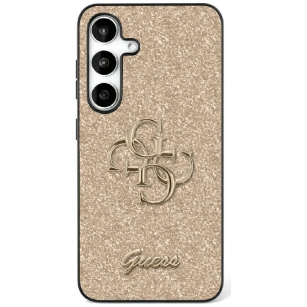 Оригинален гръб GUESS за SAMSUNG S25 GUHCS25SHG4SGD (Fixed Glitter Big 4G) златист