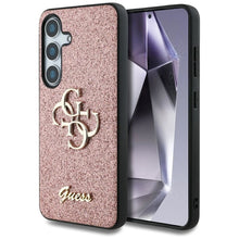 Заредете изображение във визуализатора на галерията – GUESS case for SAMSUNG S25 GUHCS25SHG4SGP (Fixed Glitter Big 4G) pink
