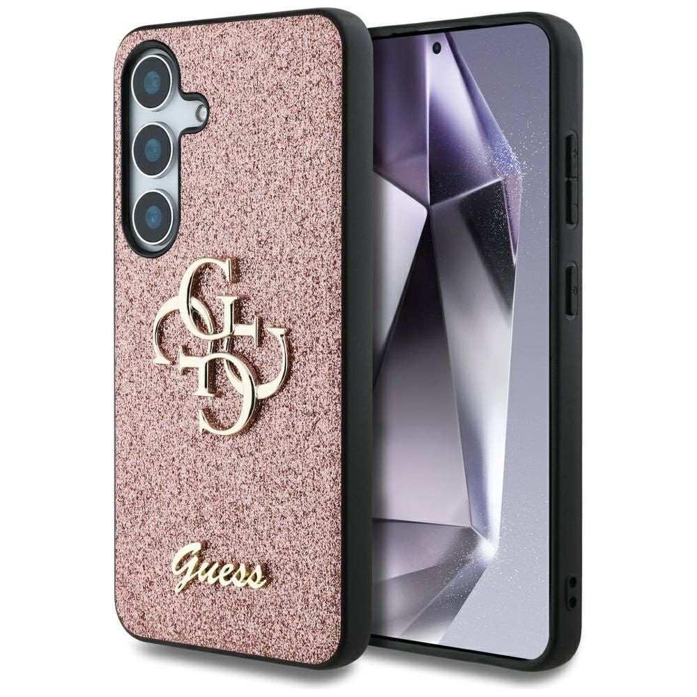 GUESS case for SAMSUNG S25 GUHCS25SHG4SGP (Fixed Glitter Big 4G) pink