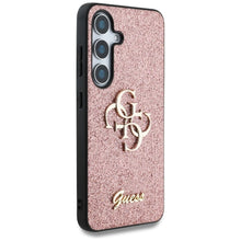 Заредете изображение във визуализатора на галерията – GUESS case for SAMSUNG S25 GUHCS25SHG4SGP (Fixed Glitter Big 4G) pink
