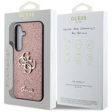 Заредете изображение във визуализатора на галерията – GUESS case for SAMSUNG S25 GUHCS25SHG4SGP (Fixed Glitter Big 4G) pink
