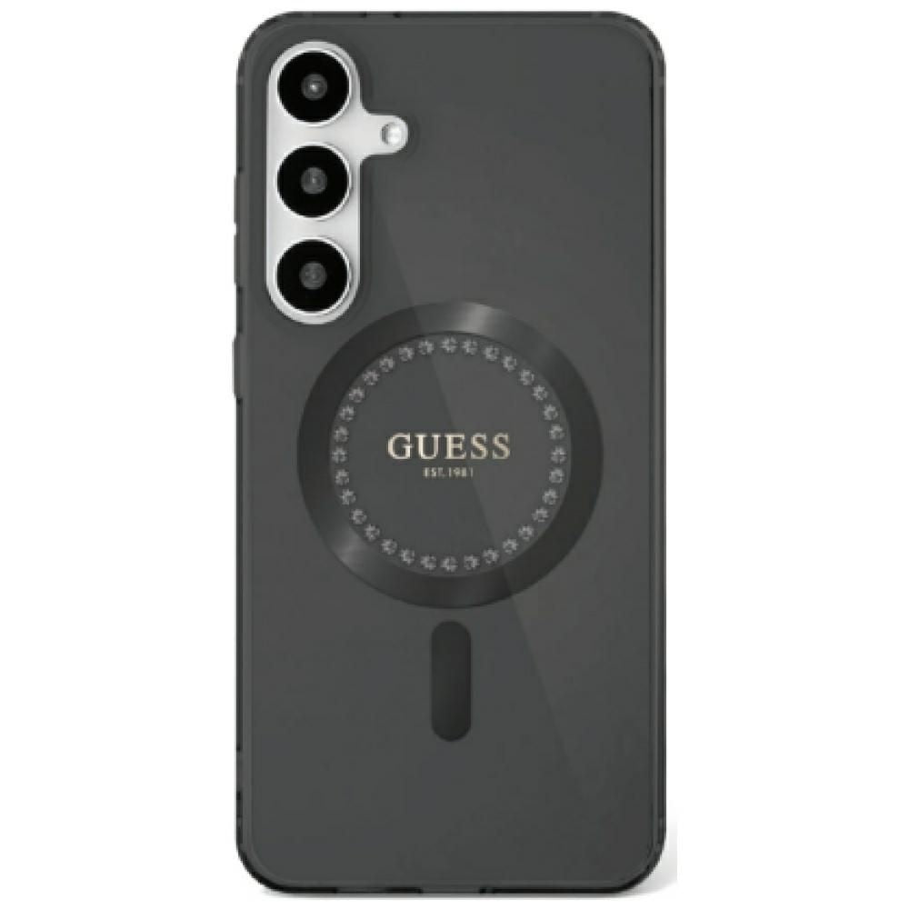 GUESS case for SAMSUNG S25 GUHMS25SPFTDTEK (Magnetic IML Rhinestones) black