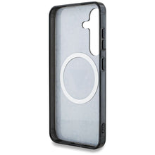 Заредете изображение във визуализатора на галерията – GUESS case for SAMSUNG S25 GUHMS25SHG4PRTGK (Magnetic IML Metal Glitter 4G Circle Triangle) black
