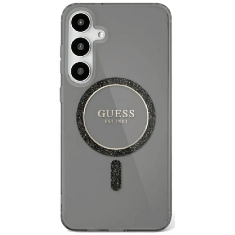 GUESS case for SAMSUNG S25 GUHMS25SHFGEREK (Magnetic IML Glitter Circle) black