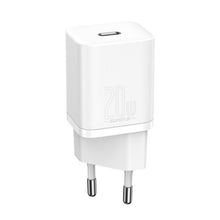 Заредете изображение във визуализатора на галерията – Baseus Super Si 1C fast wall charger USB Type C 20 W Power Delivery white (CCSUP-B02)
