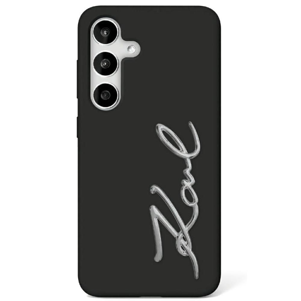 Оригинален гръб KARL LAGERFELD за SAMSUNG S25 Ultra KLHCS25LSCMSMVK (Silicone Sign Metal Logo) черен
