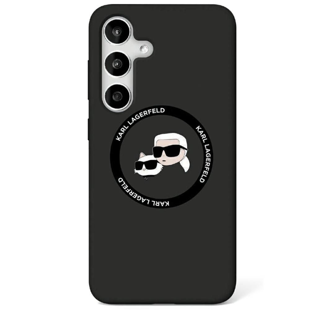 Оригинален гръб KARL LAGERFELD за SAMSUNG S25 KLHMS25SSKCHTCK (Magnetic Silicone Double Heads) черен