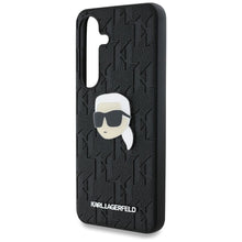 Заредете изображение във визуализатора на галерията – KARL LAGERFELD case for SAMSUNG S25 KLHCS25SPGKLKIPK (PU Monogram K. Head Pin) black
